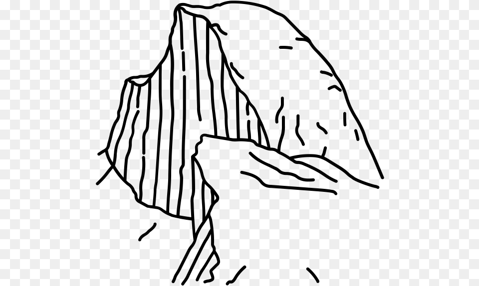 Transparent Half Dome Clipart Half Dome Line Art, Gray Png