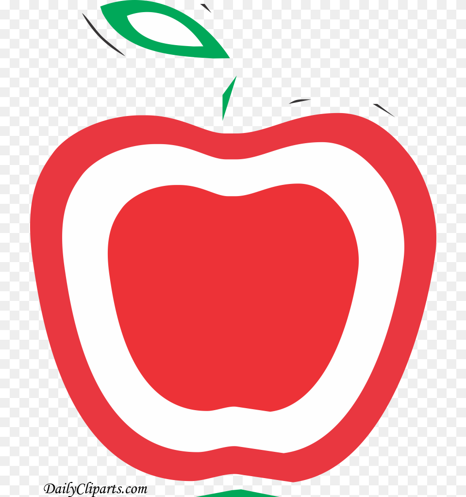 Transparent Half Heart, Apple, Food, Fruit, Plant Png