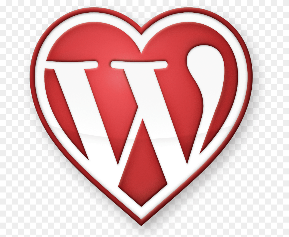 Half Heart Icon Wordpress Logo Free Transparent Png