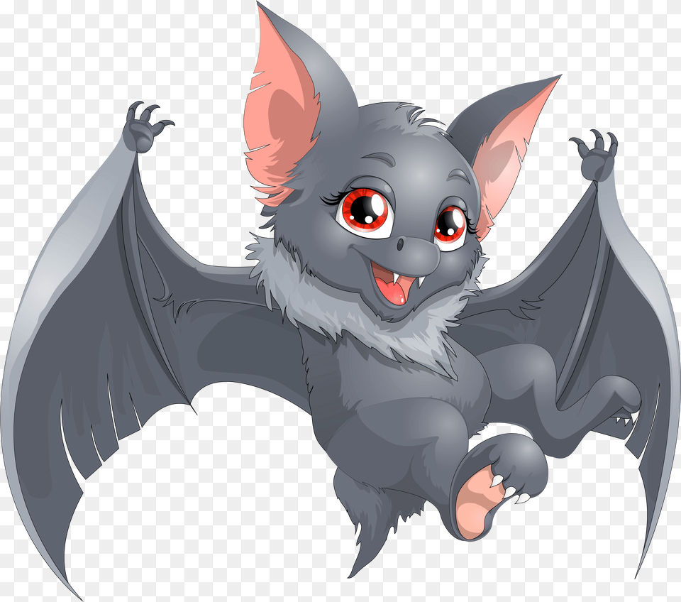Transparent Halloween Bat Cartoon Clipart Bat Cartoon, Animal, Fish, Sea Life, Shark Free Png Download