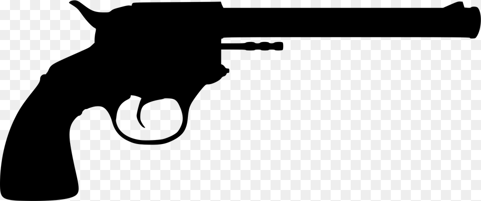 Transparent Hand Gun Revolver Gun Clipart, Gray Free Png Download