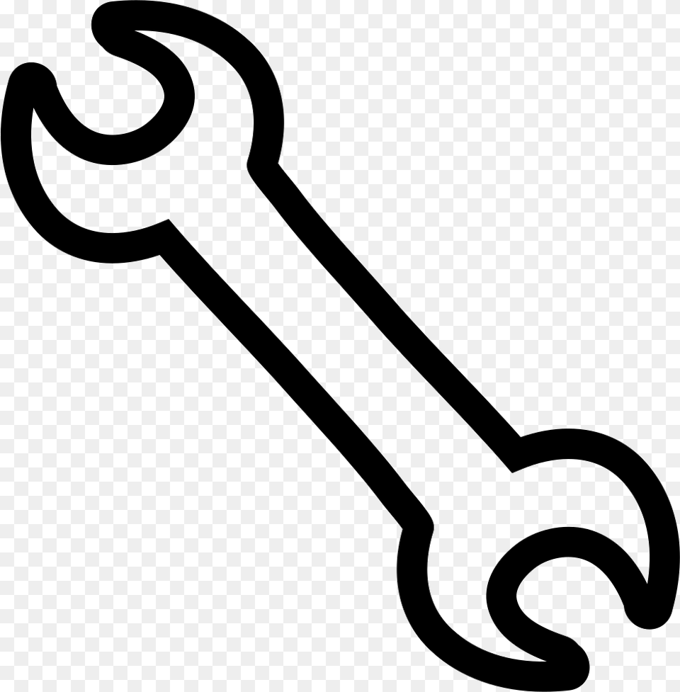 Transparent Hand Outline Clipart Wrench Outline, Smoke Pipe, Electronics, Hardware Png Image