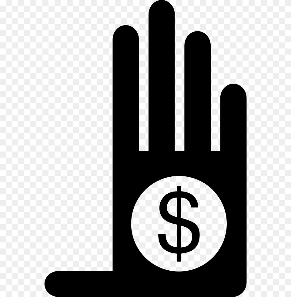 Transparent Hand Palm Thinking Clip Art, Clothing, Glove, Stencil, Symbol Free Png Download