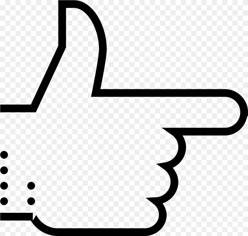 Transparent Hand Pointing At You Thumb Signal, Gray Png