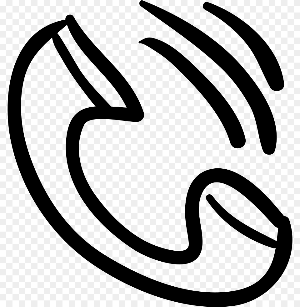 Transparent Hand With Phone Hand Drawn Phone Icon, Handwriting, Stencil, Text, Smoke Pipe Png Image
