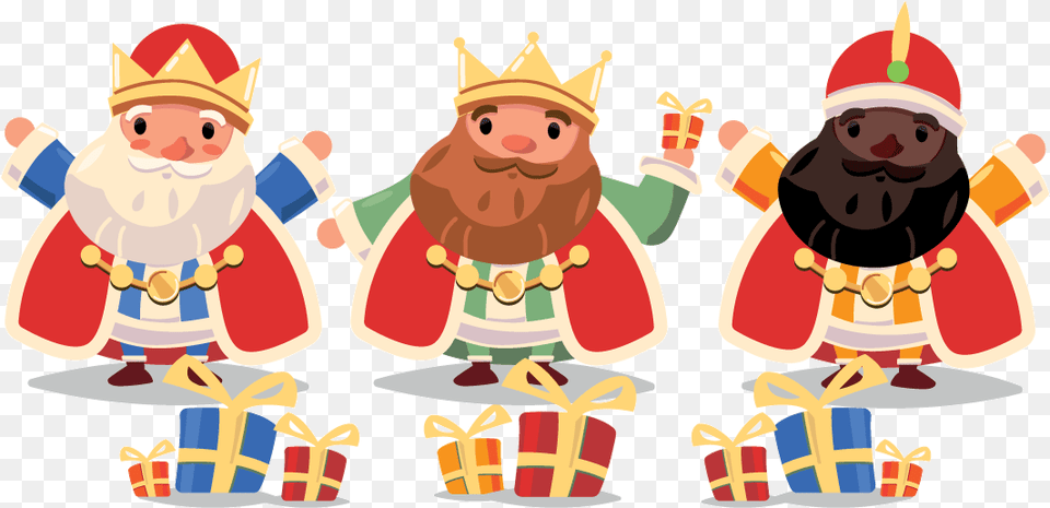Hanging Christmas Stockings Clipart Three Kings In Spain Cartoon, Baby, Person, Nature, Outdoors Free Transparent Png