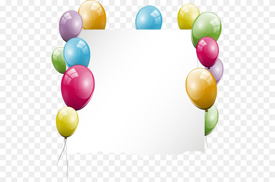 Transparent Happy Birthday Balloons Clipart Birthday Balloons Corner Frame, Balloon, Sphere Png Image