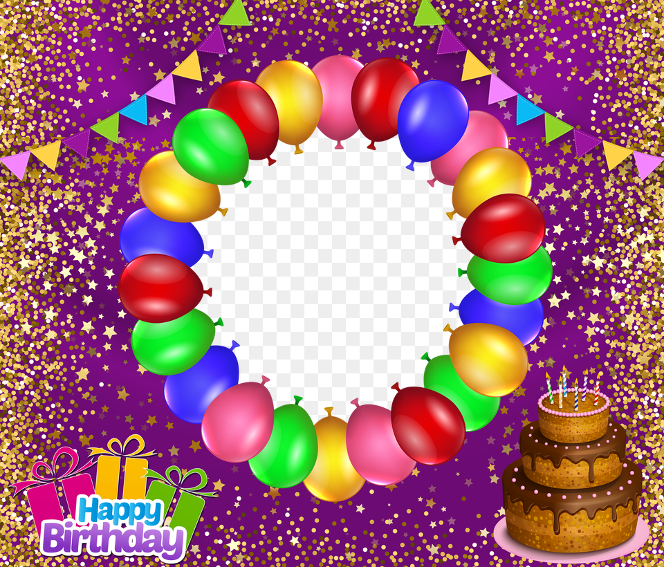 Transparent Happy Birthday Frame, Blade, Dagger, Knife, Weapon Png Image