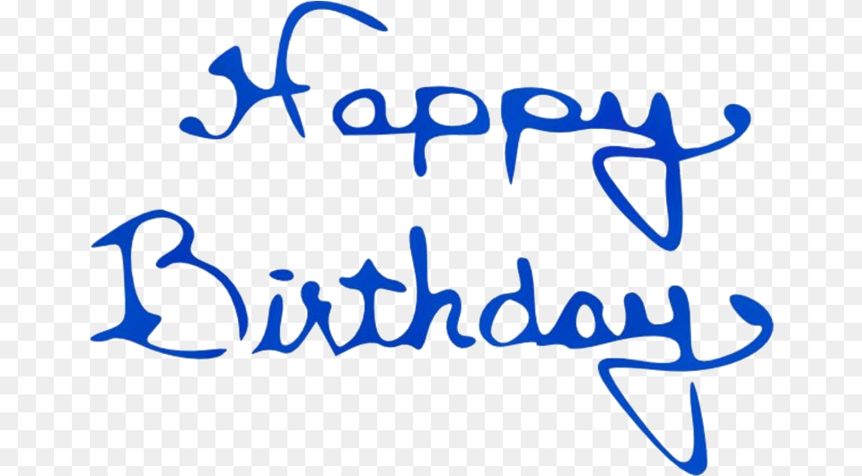 Transparent Happy Birthday Text For Free Calligraphy, Handwriting Png