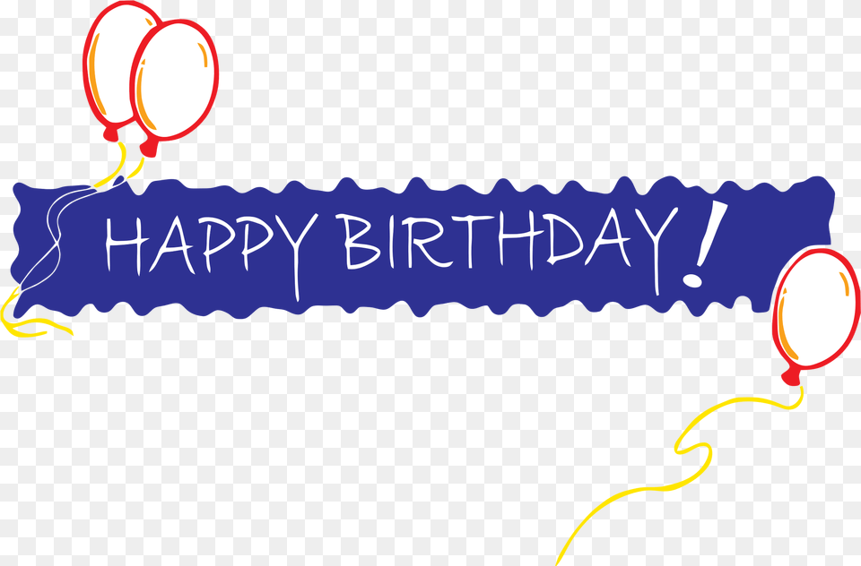 Transparent Happy Birthday Vintage Happy Birthday In One Line, Balloon, Blackboard, Text, Lighting Free Png Download