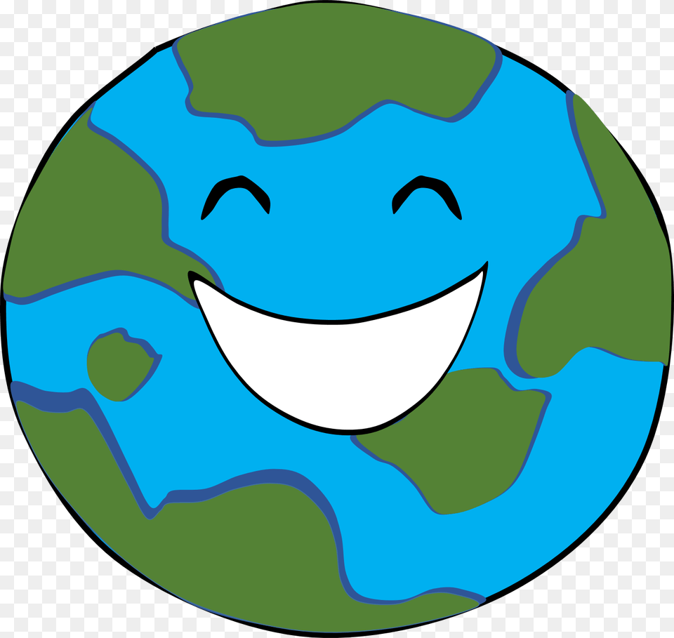 Happy Clipart Happy Earth Clipart, Sphere, Astronomy, Outer Space, Planet Free Transparent Png