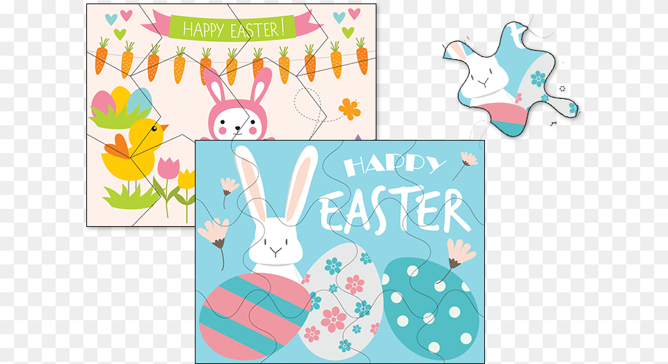 Transparent Happy Easter Banner Cartoon, Person, Game, Jigsaw Puzzle Free Png