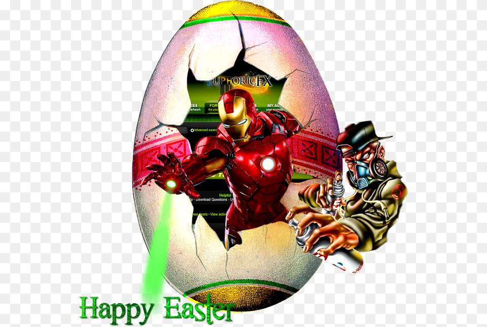 Transparent Happy Easter Banner Iron Man, Baby, Person, Adult, Bride Free Png Download