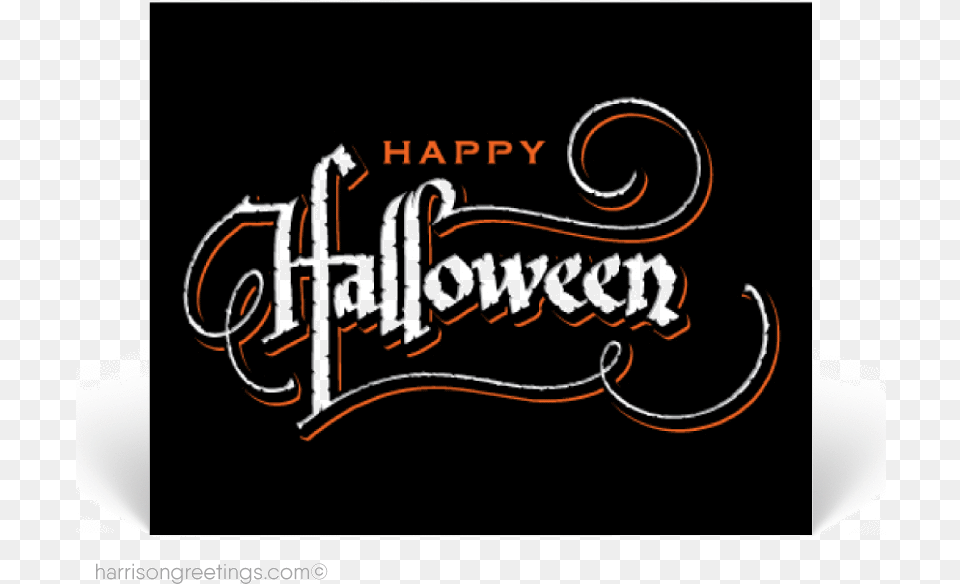Transparent Happy Halloween Text Halloween Hand Lettering, Calligraphy, Handwriting, Smoke Pipe Png