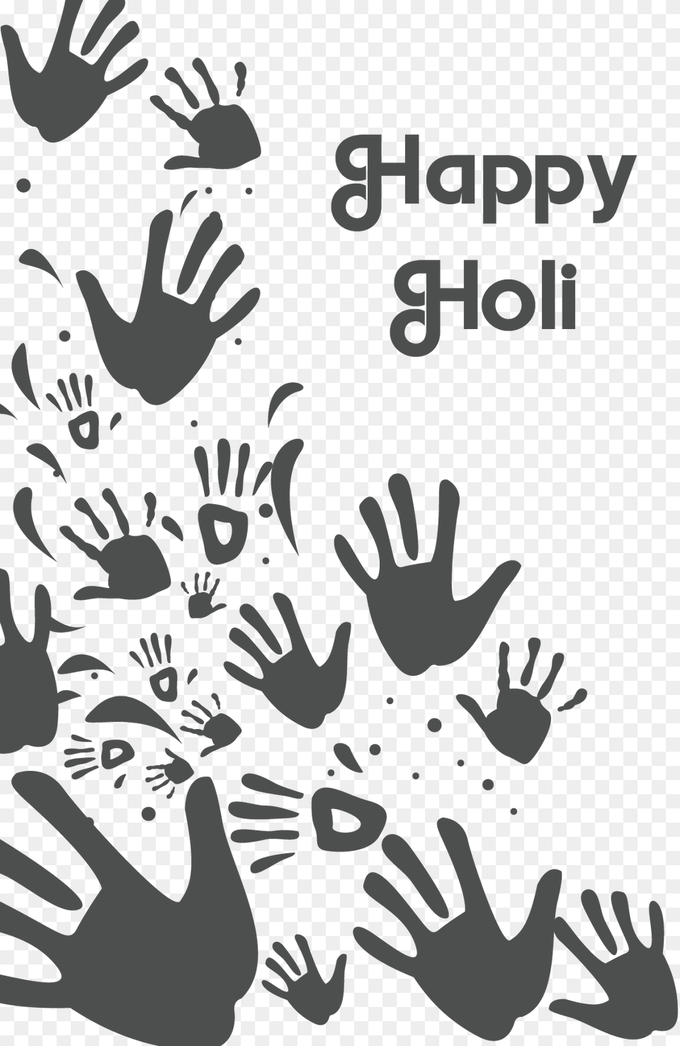 Transparent Happy Holi Poster, Stencil, Clothing, Glove, Person Free Png Download