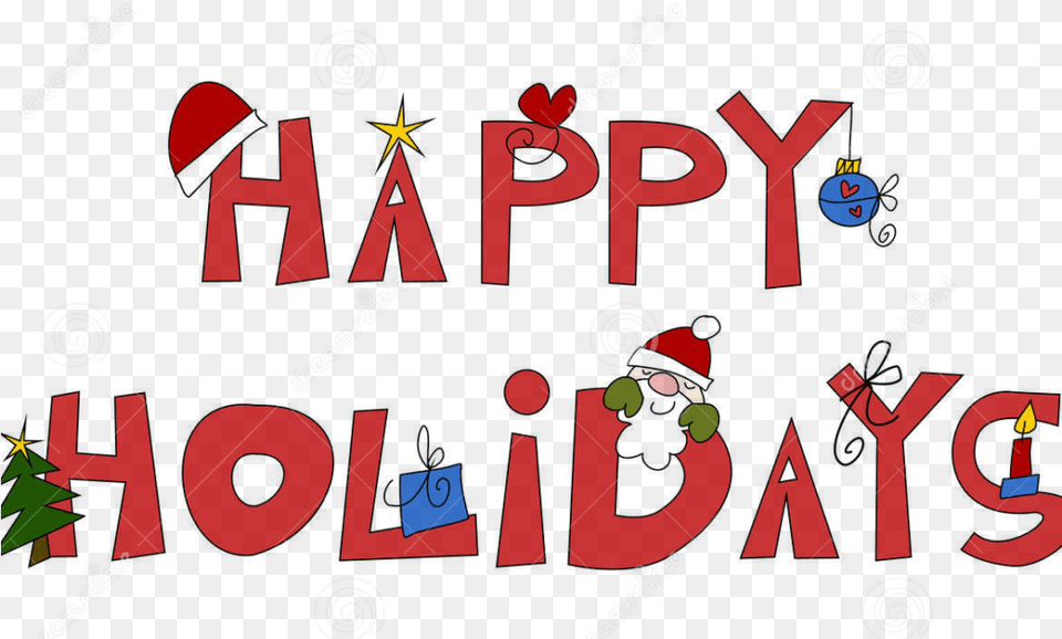 Transparent Happy Holidays Clipart, Text Png