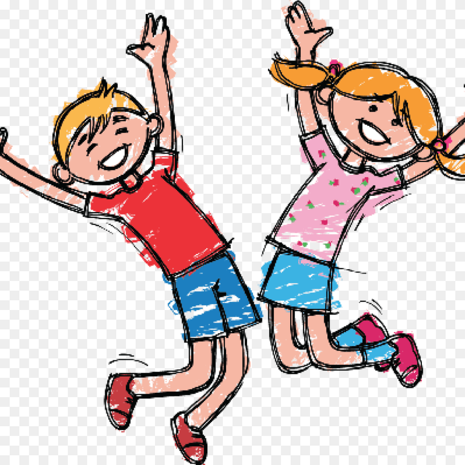 Transparent Happy Kid Boy And Girl Clipart, Baby, Book, Comics, Person Png Image