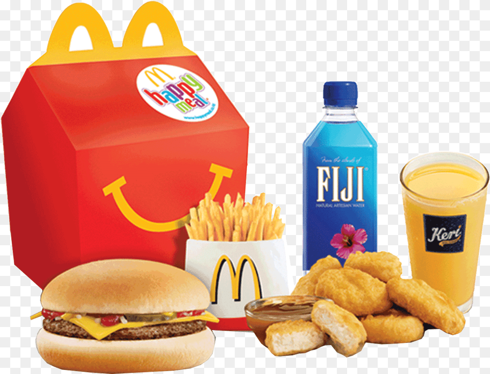 Transparent Happy Meal French Fries, Burger, Food, Lunch, Fried Chicken Free Png