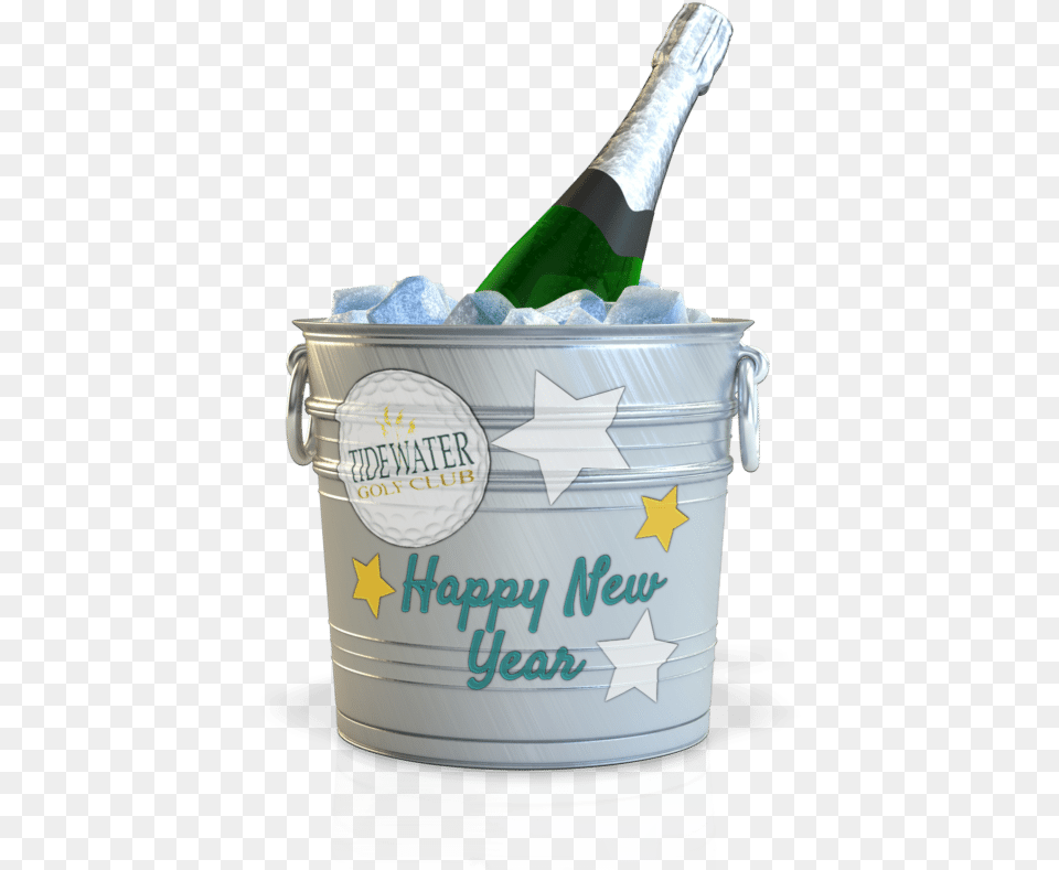 Transparent Happy New Year 2015 Beer Bottle, Bucket, Shaker Png Image