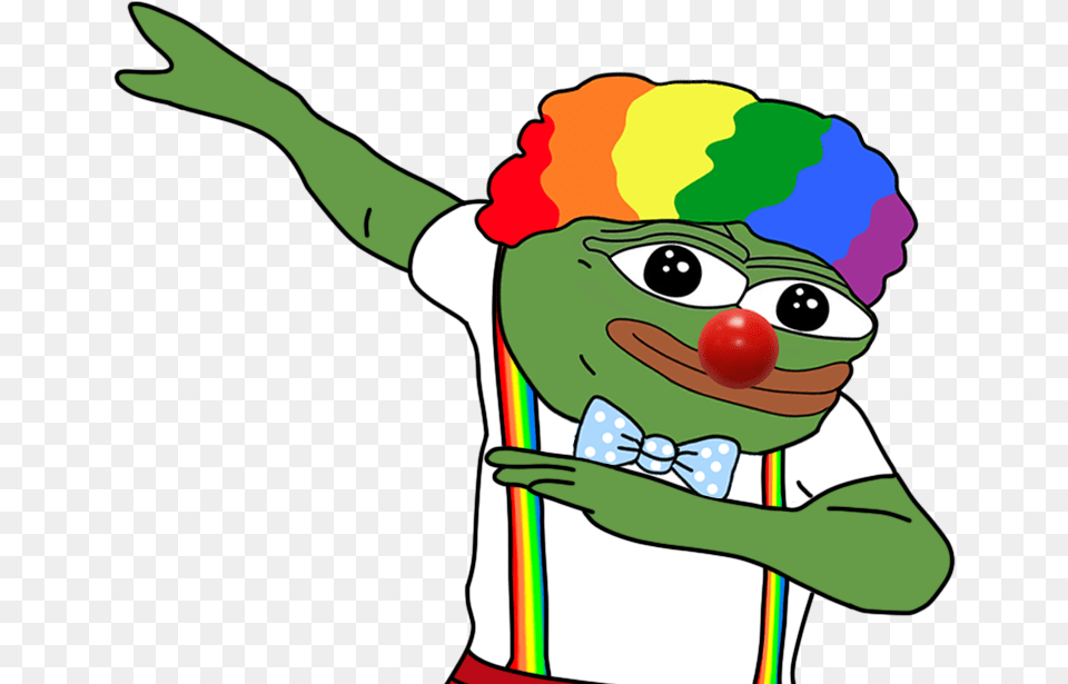 Transparent Happy Pepe Honk Honk Dab, Performer, Person, Clown, Baby Free Png Download