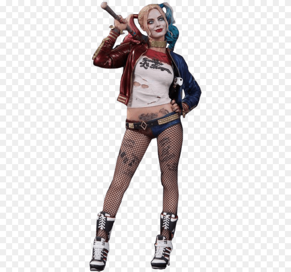 Transparent Harley Quinn Harley Quinn Statue Suicide Squad, Person, Clothing, Costume, Shoe Png