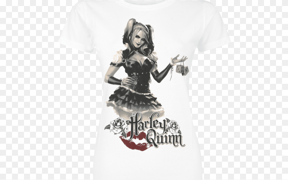 Transparent Harley Quinn Symbol Harley Quinn Arkham Knight Game, Adult, T-shirt, Person, Woman Png Image