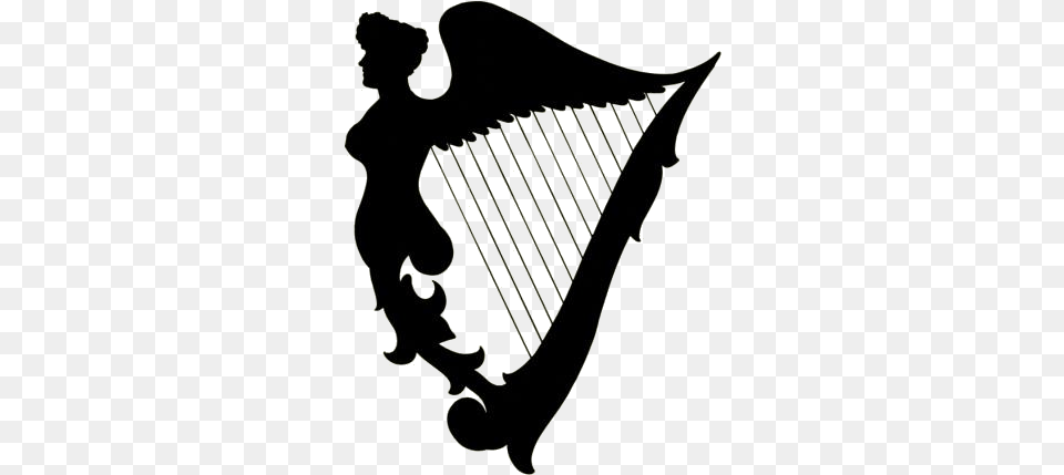 Transparent Harp Clipart Harp Image Celtic Harp Vector, Silhouette, Musical Instrument Png