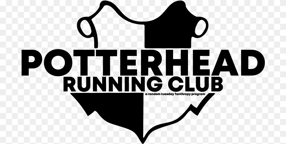 Transparent Harry Potter Clip Art Black And White Potterhead Running Club Logo, Gray Free Png