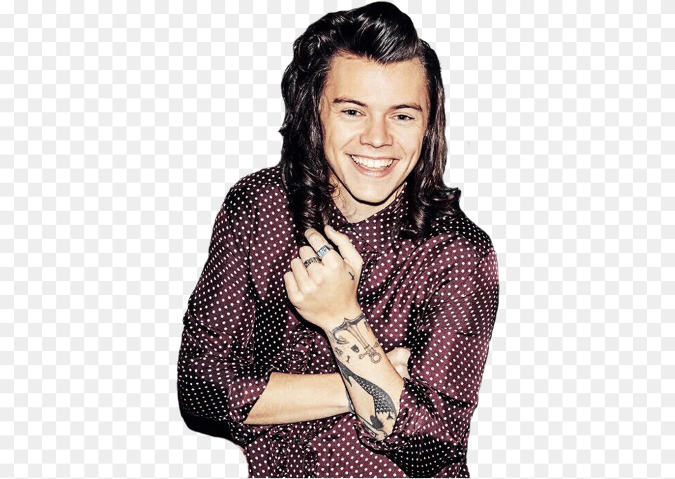 Transparent Harry Styles One Direction, Adult, Woman, Tattoo, Smile Free Png