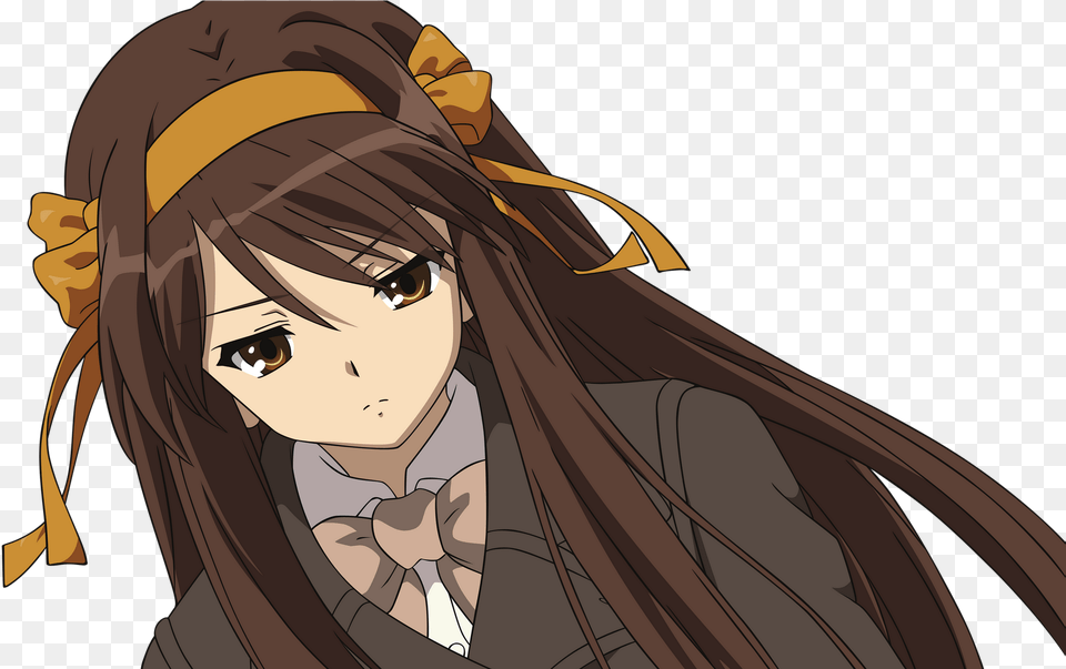 Transparent Haruhi Suzumiya Anime Character Pic Transparent, Publication, Book, Comics, Adult Png Image