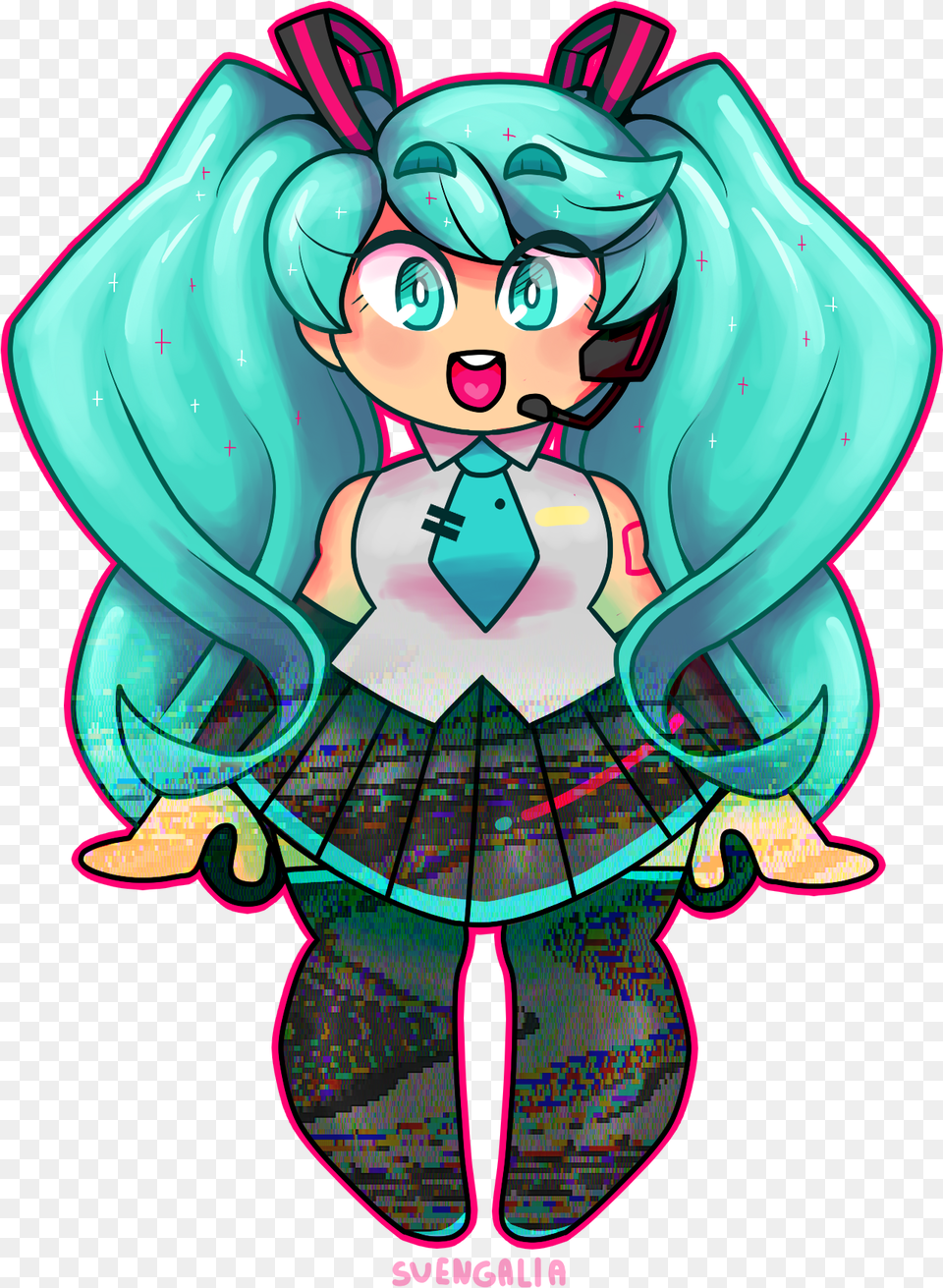 Transparent Hatsune Miku Cartoon, Accessories, Formal Wear, Art, Tie Free Png Download