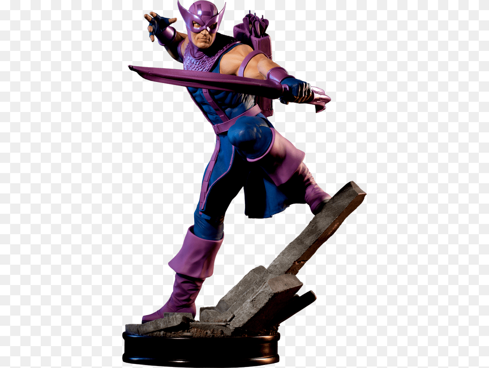 Transparent Hawkeye Hawkeye Action Figure Silo, Person, Purple, Clothing, Glove Free Png Download