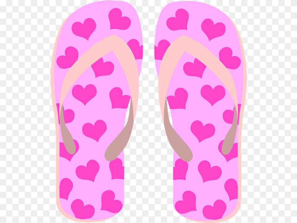 Transparent Hd Flip Flops Pink Flip Flops Clip Art, Clothing, Flip-flop, Footwear Free Png Download
