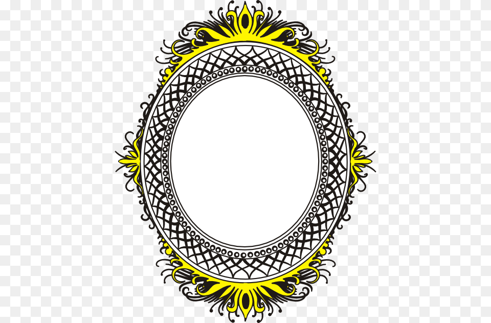 Transparent Hd Mirror Background Black White Oval Frames Free Png