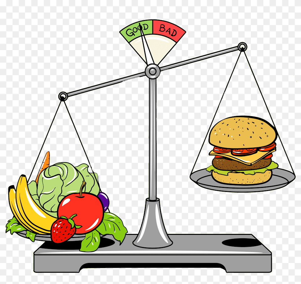 Healthy Food Clipart Healthy Food Vs Junk Food Cartoon, Burger, Scale Free Transparent Png