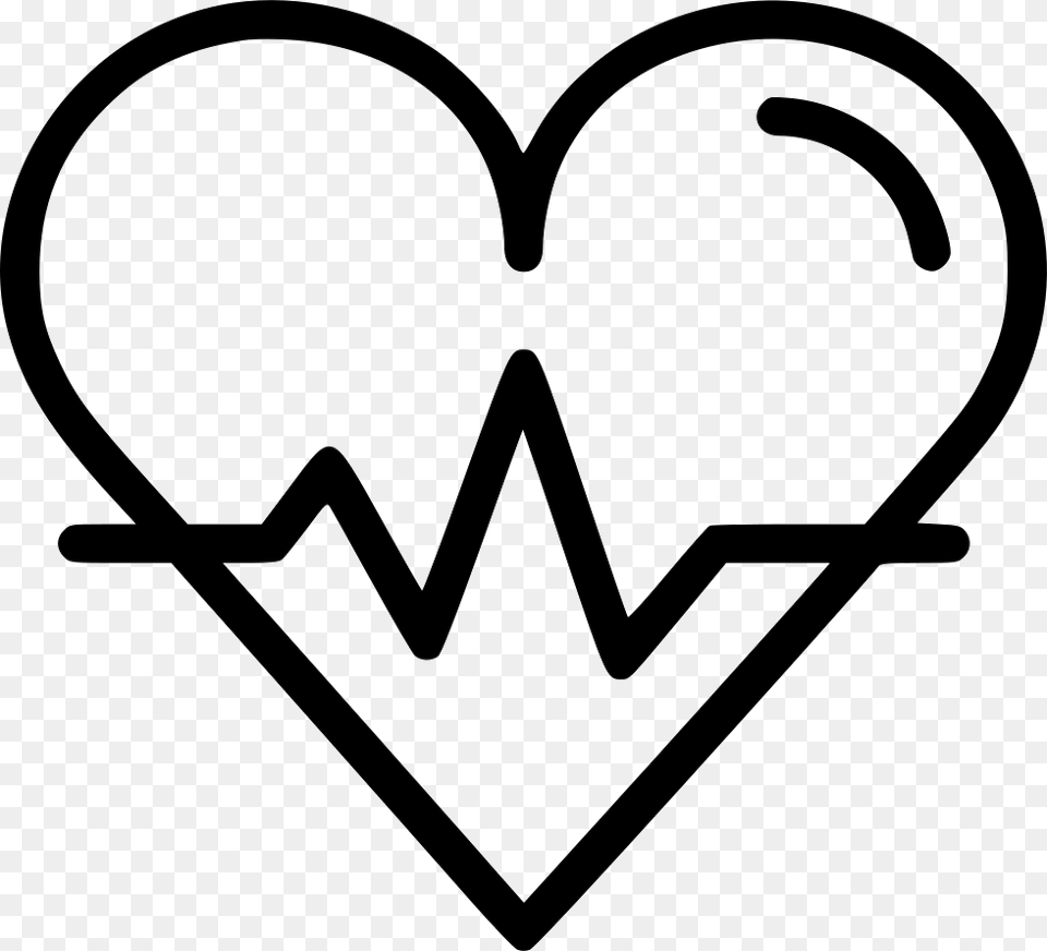 Transparent Heart Beat Heart With Beat Icon, Stencil, Bow, Weapon, Logo Free Png Download