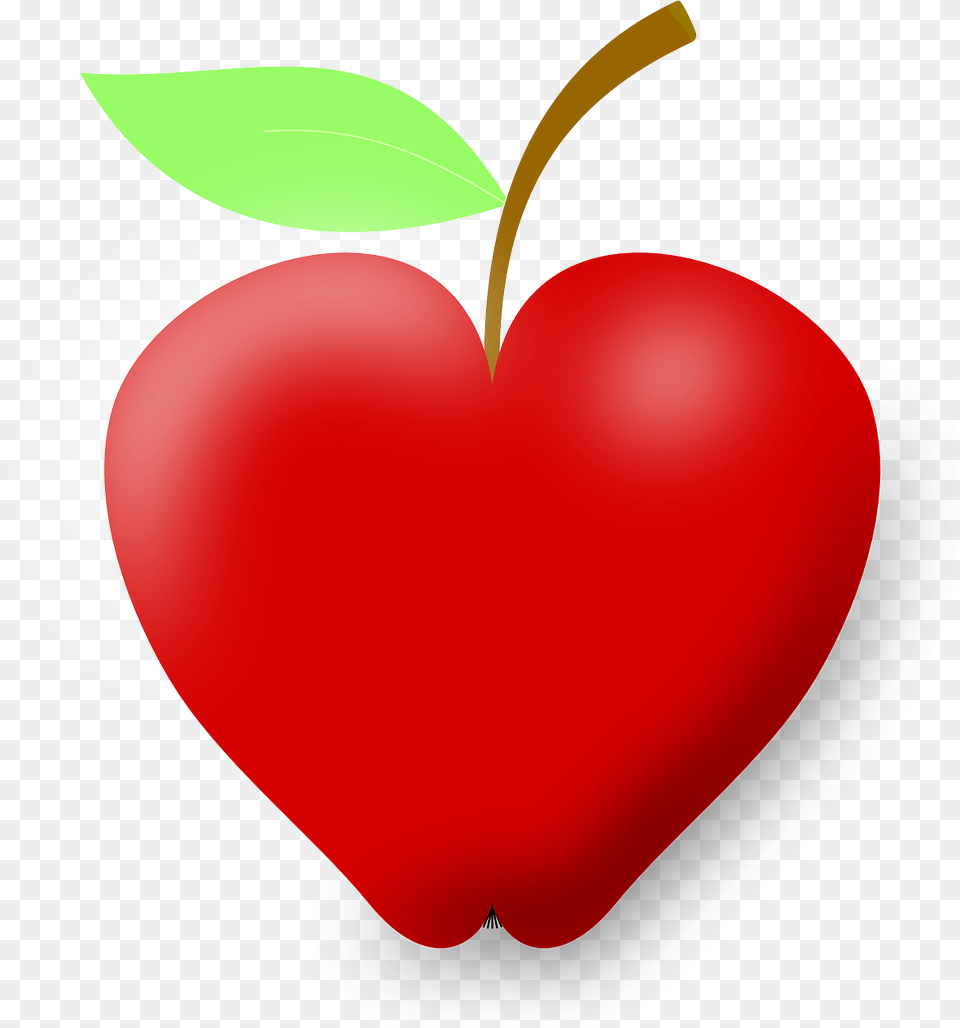 Heart Clipart Heart Shaped Apple Clipart, Food, Fruit, Plant, Produce Free Transparent Png
