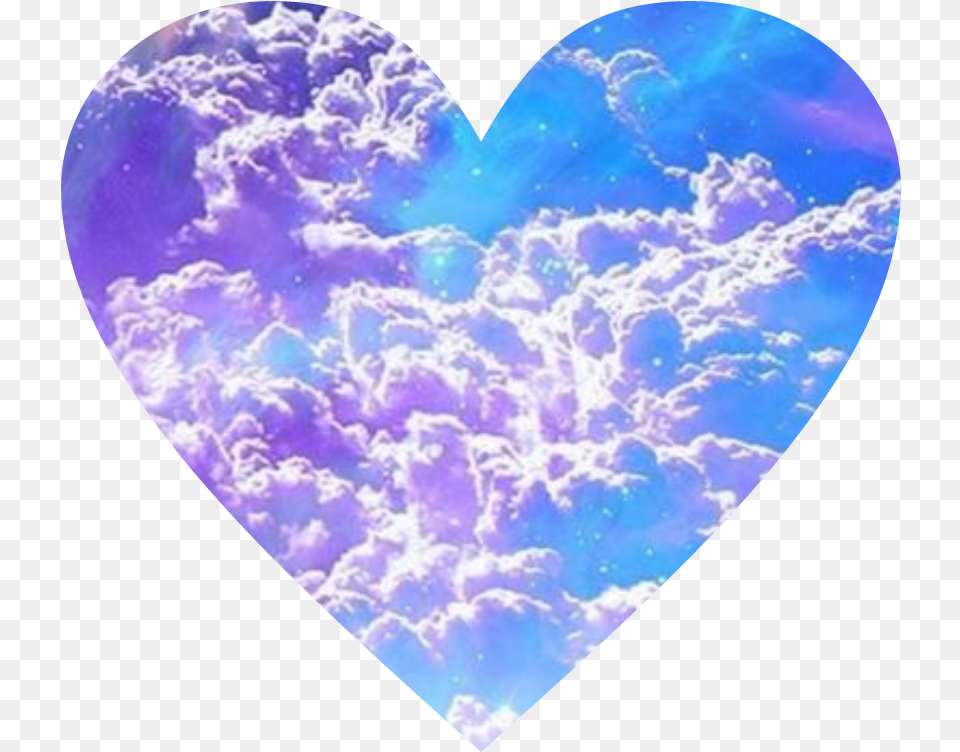 Transparent Heart Cloud Blue And Purple Love Heart, Accessories, Ornament, Gemstone, Jewelry Free Png