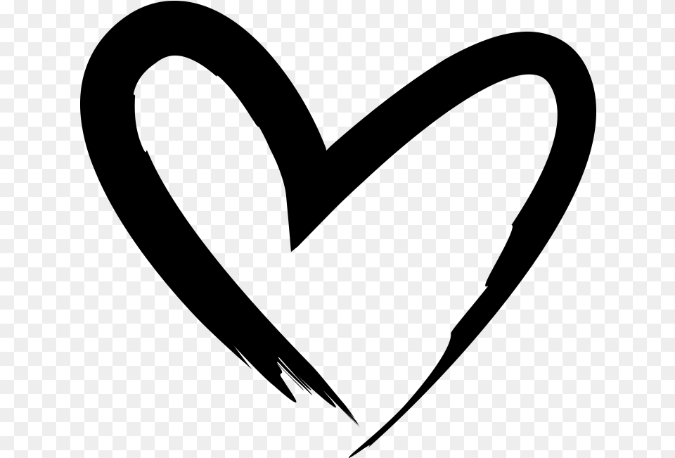 Transparent Heart Drawings Drawn Black Heart Transparent, Gray Png