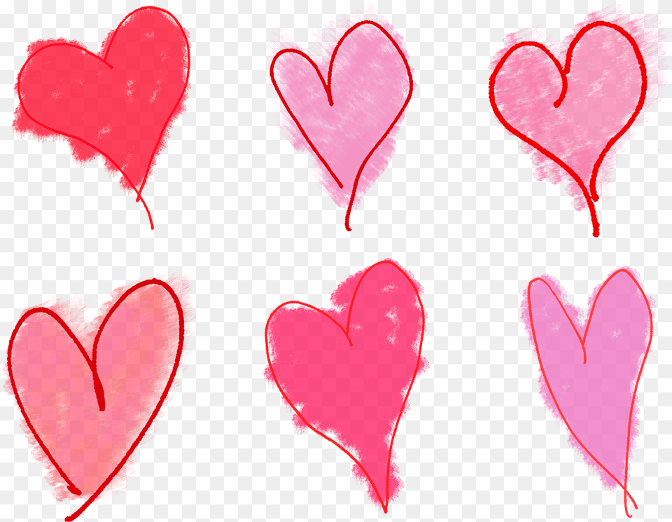 Transparent Heart Hands Drawn Pink Heart Clipart Transparent, Leaf, Plant Free Png Download