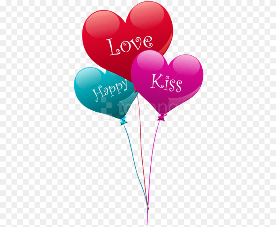 Transparent Heart Kiss Love Happy Love, Balloon Png Image