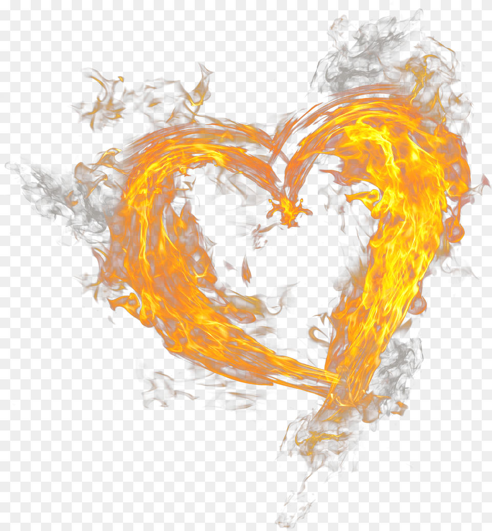 Transparent Heart On Fire Clipart Free Png Download