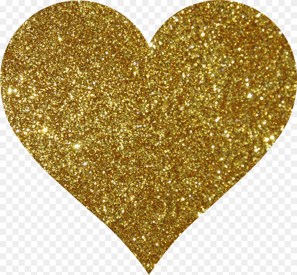 Transparent Heart Overlay Glitter Heart Transparent Background, Gold Png Image