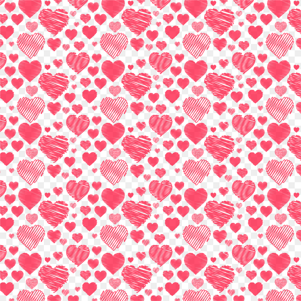 Transparent Heart Pattern Pink Heart Background, Texture Png Image