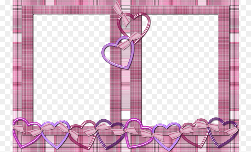 Transparent Hearts Love Beautiful Photo Frames, Purple Png