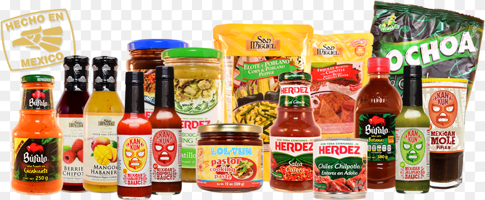 Hecho En Mexico Convenience Food, Ketchup, Alcohol, Beer, Beverage Free Transparent Png