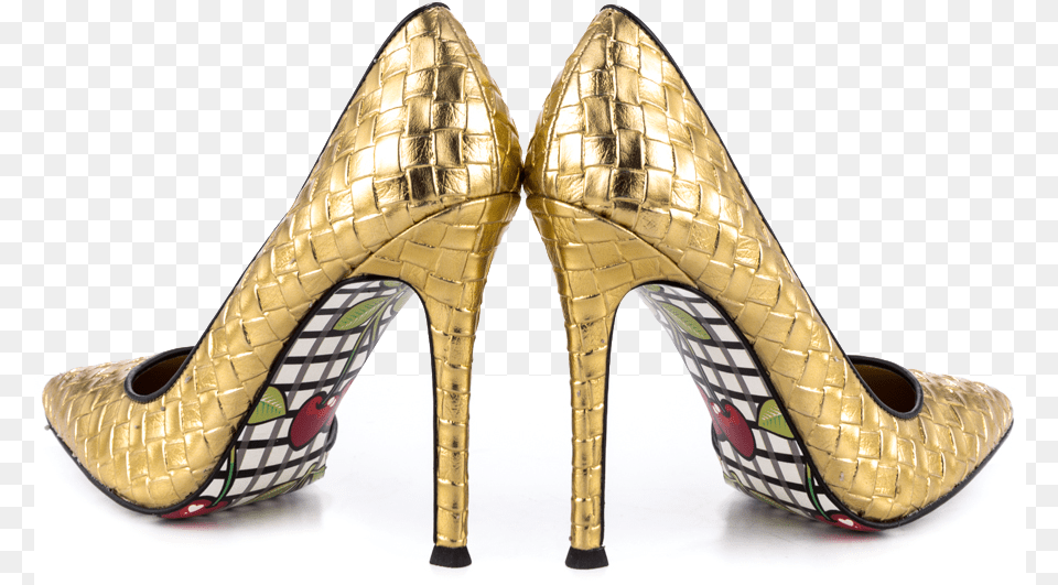 Transparent Heel Gold High Heels, Clothing, Footwear, High Heel, Shoe Png Image