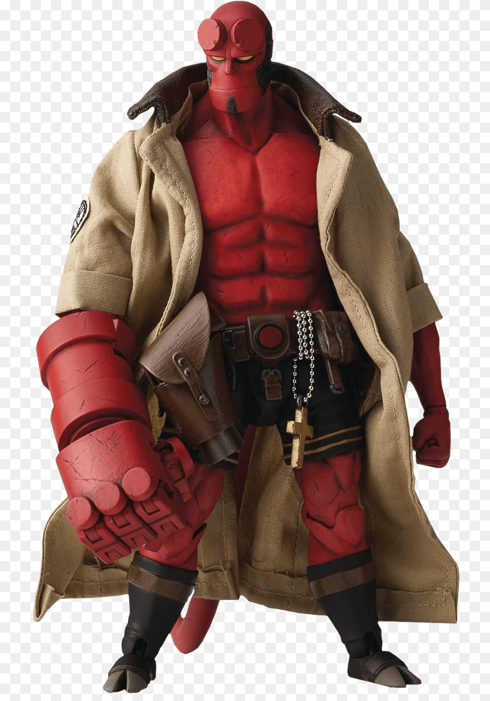 Transparent Hellboy Character With Big Arm, Clothing, Coat, Adult, Male Png Image