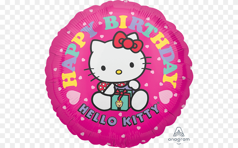 Transparent Hello Kitty Clipart Birthday Hello Kitty Balloons, Balloon, Birthday Cake, Cake, Cream Png Image