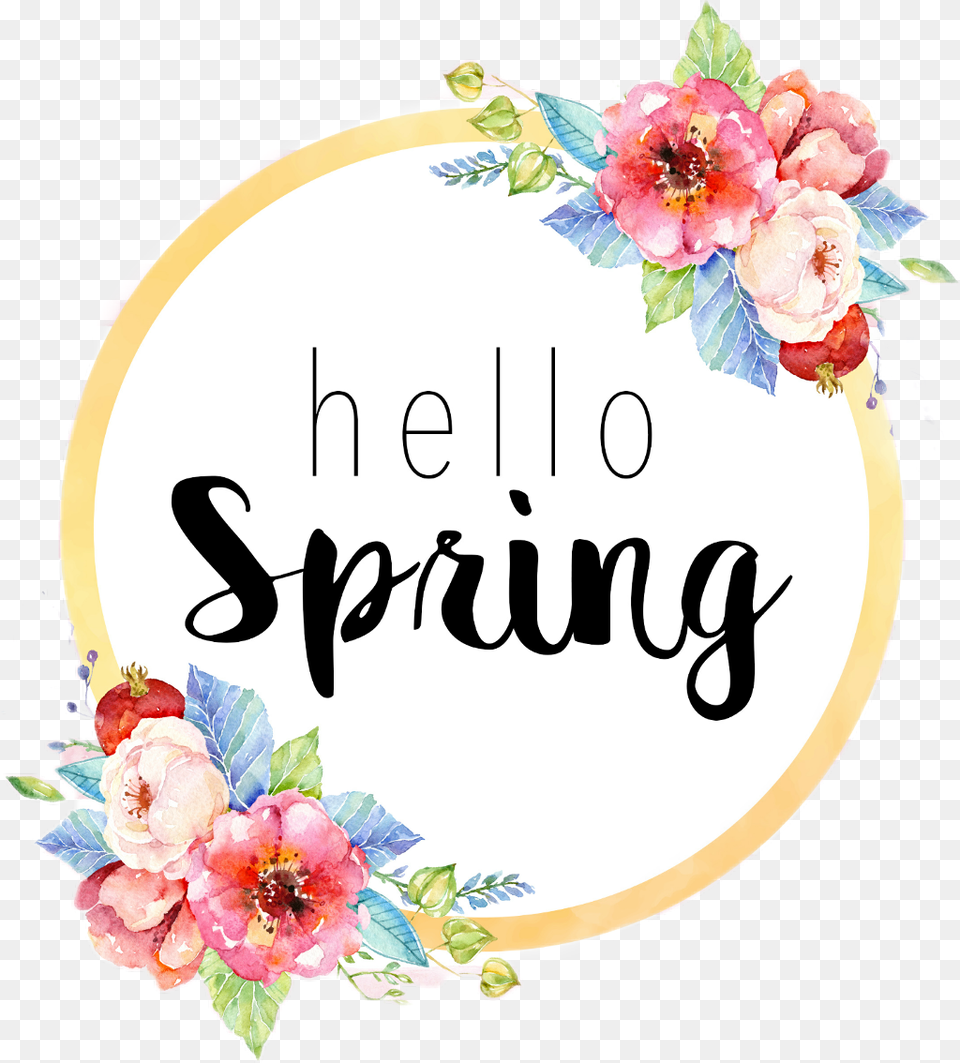 Transparent Hello Spring Hello Spring Printable, Flower, Petal, Plant, Text Free Png